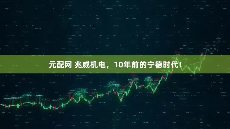 元配网 兆威机电，10年前的宁德时代！