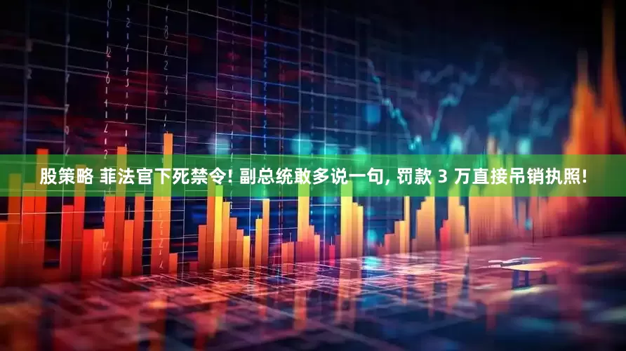 股策略 菲法官下死禁令! 副总统敢多说一句, 罚款 3 万直接吊销执照!
